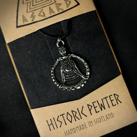 Pewter Freyja necklace (Aska amulet)